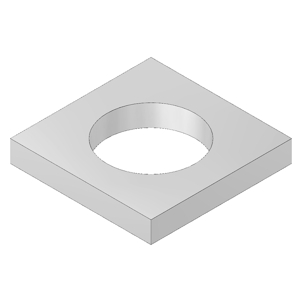 M6SW-0 MODULAR SOLUTIONS ZINC PLATED FASTENER<br>M6 SQUARE WASHER